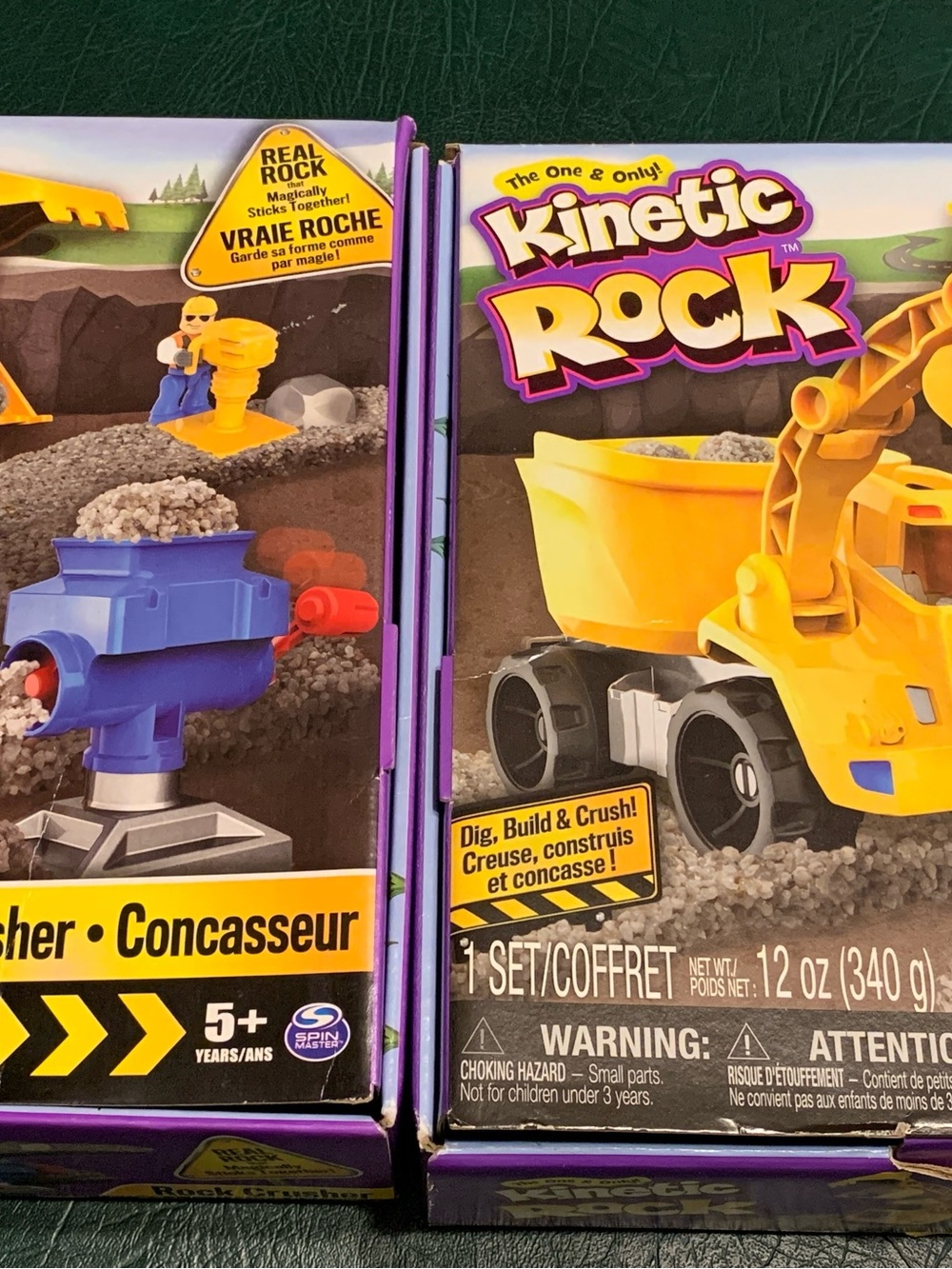 Kids Construction Playset - kinetic sand construction sets. 2 boxes.